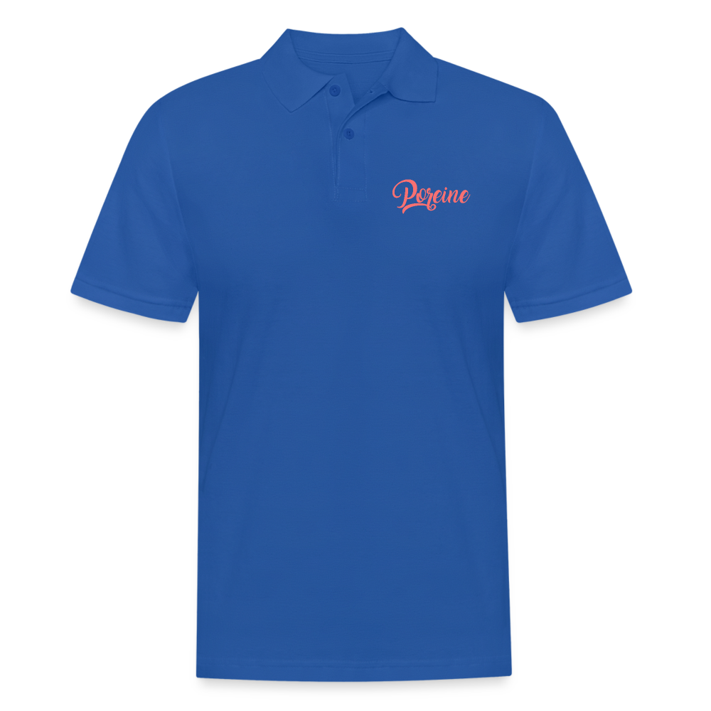 Perso Poreine - Polo Homme - bleu royal