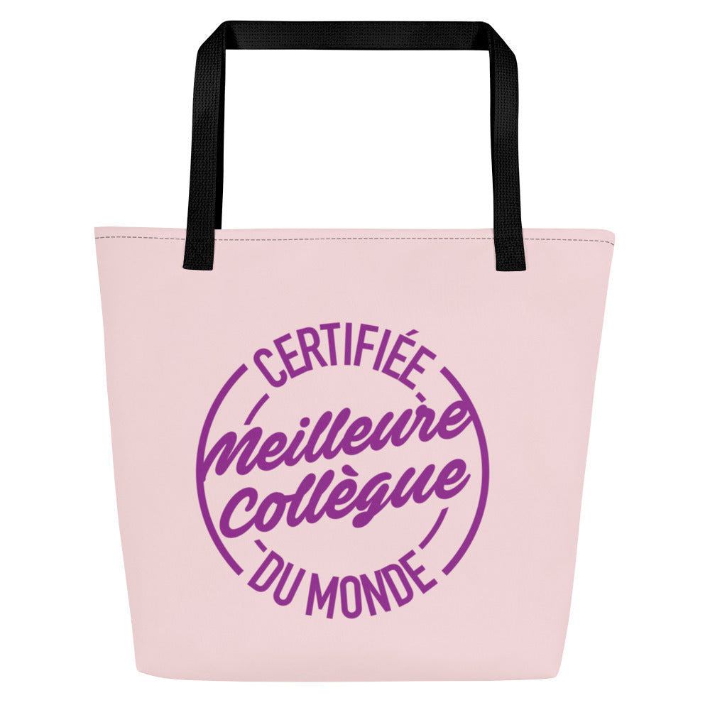 Certifiée meilleure collègue - Tote bag large all over