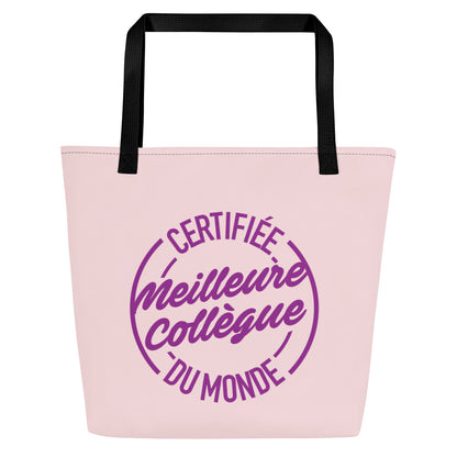 Certifiée meilleure collègue - Tote bag large all over