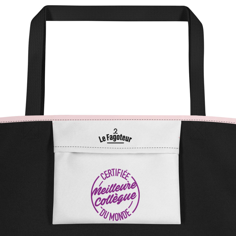 Certifiée meilleure collègue - Tote bag large all over