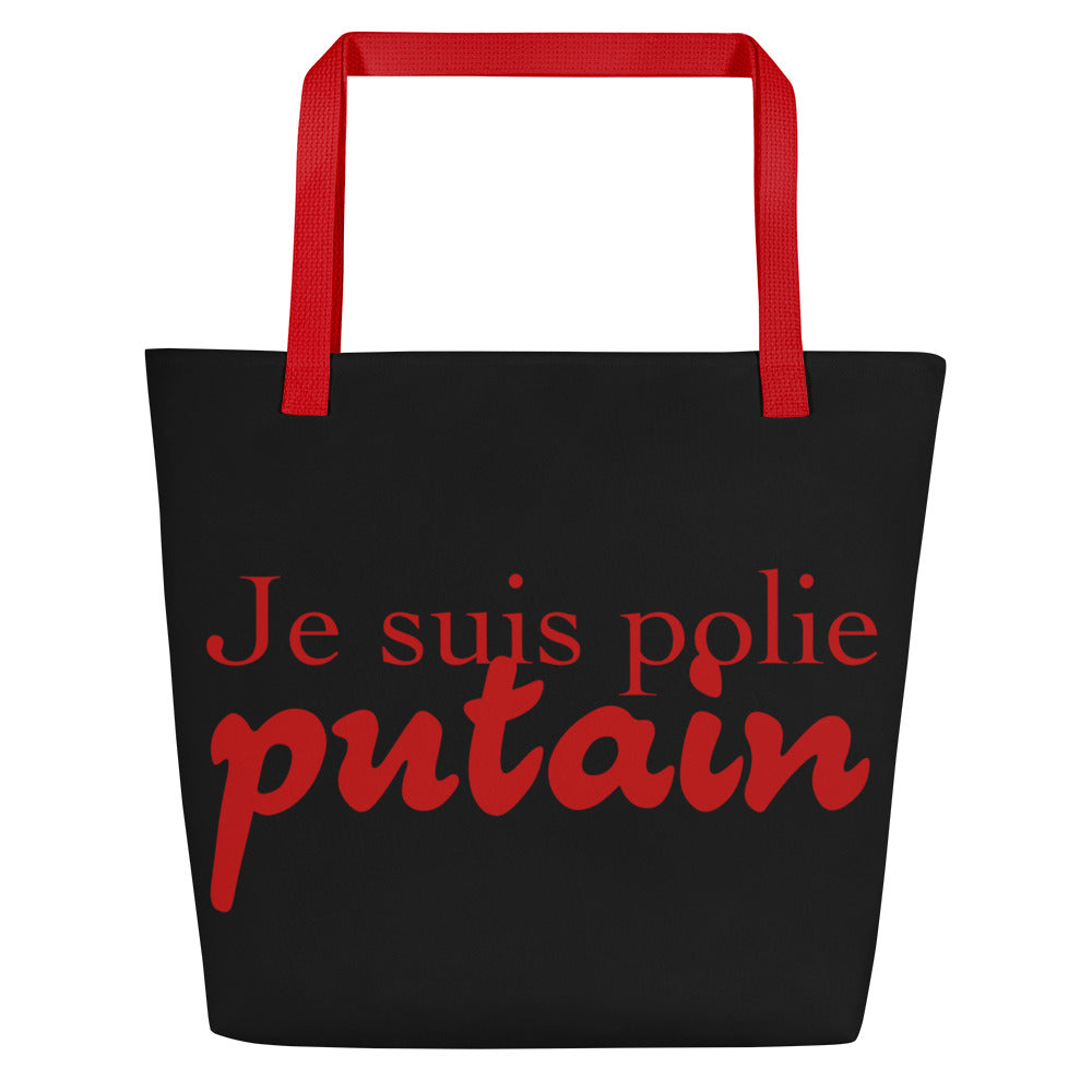 Je suis polie - Tote bag large all over