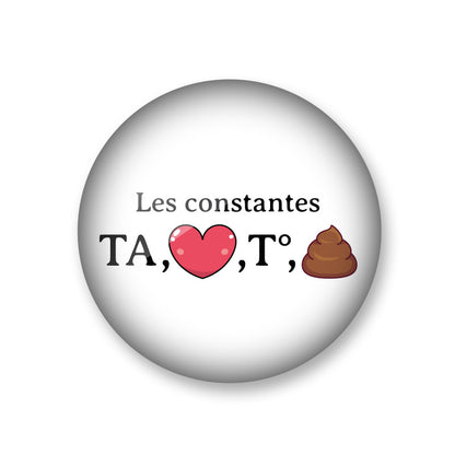 Les constantes - Lolo Le Soignant - Badge 58mm