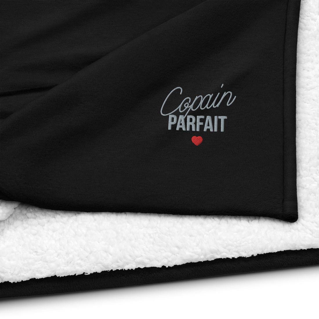 Copain Parfait - Couverture sherpa Premium  - Brodée