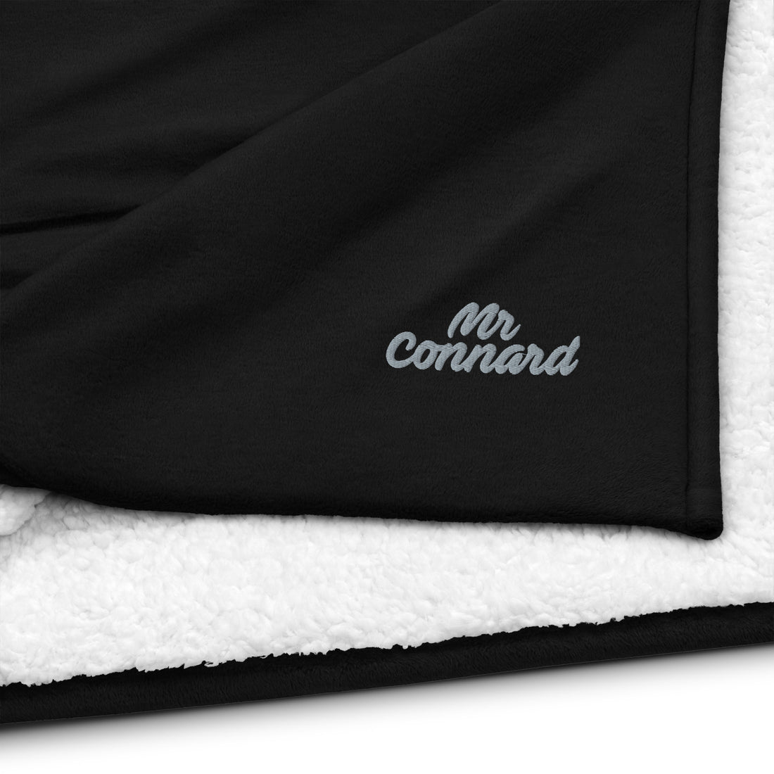 Monsieur Connard - Couverture sherpa Premium - Brodée