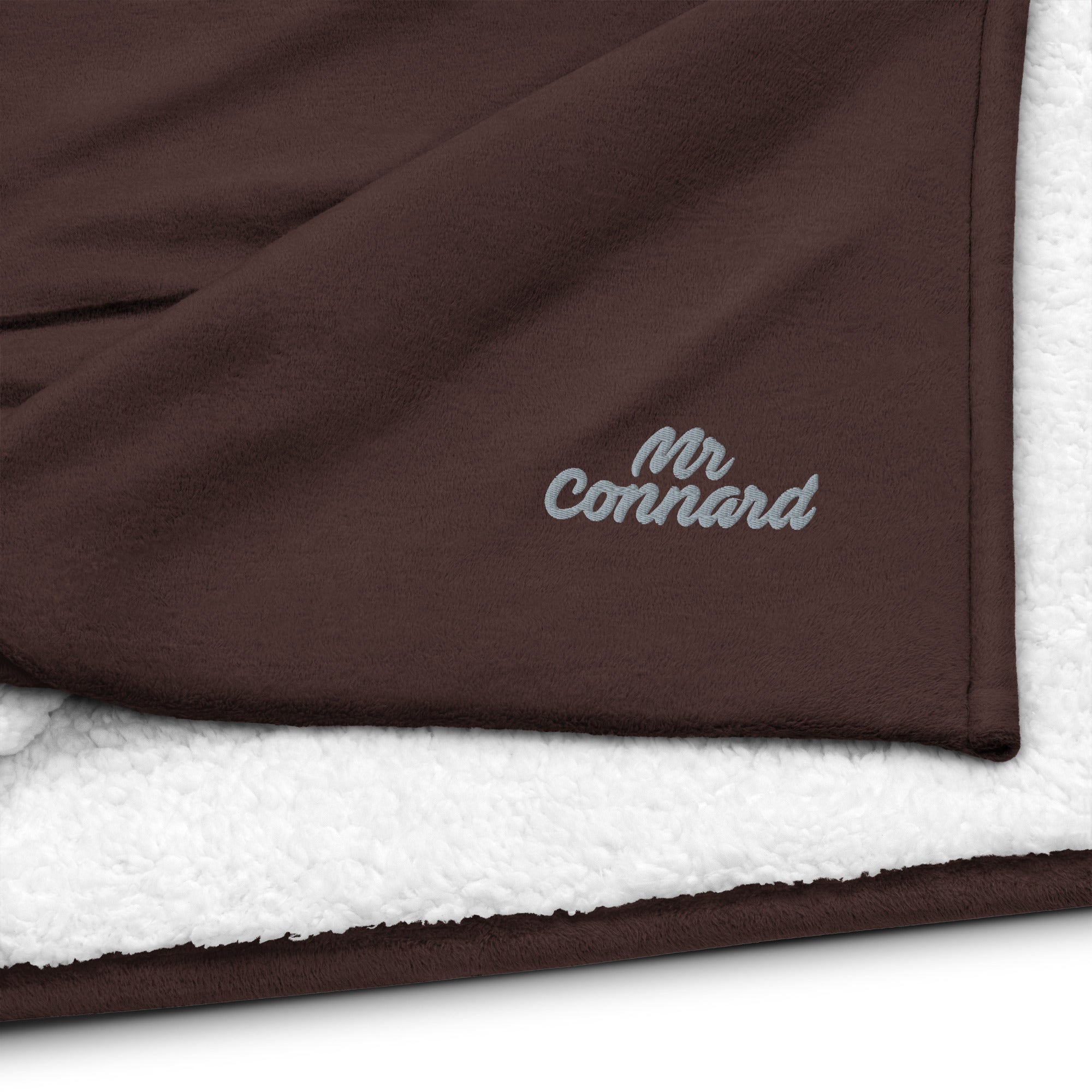 Monsieur Connard - Couverture sherpa Premium - Brodée