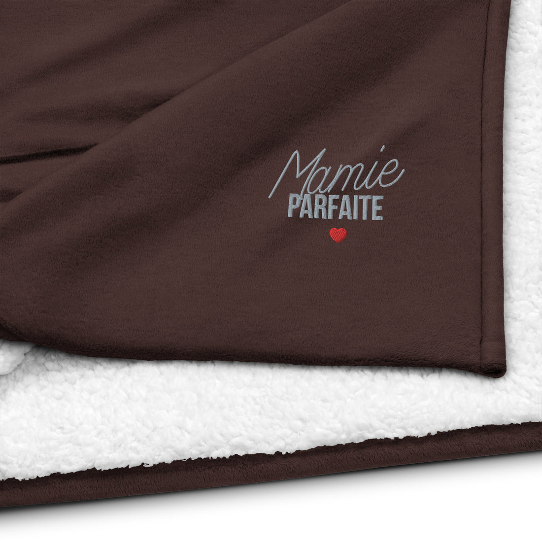 Mamie parfaite - Couverture sherpa Premium  - Brodée