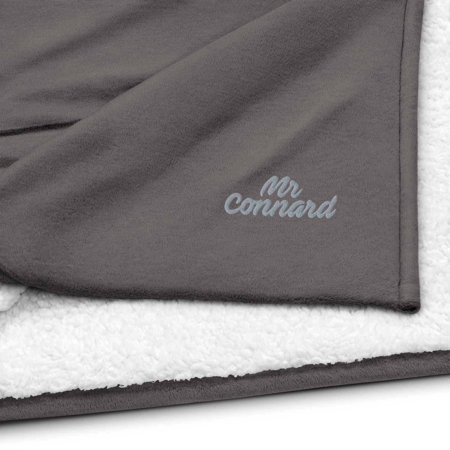 Monsieur Connard - Couverture sherpa Premium - Brodée