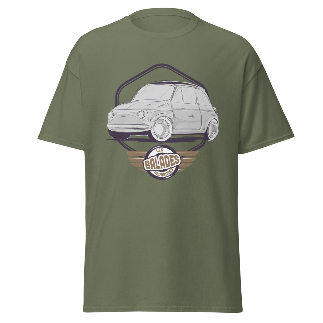 Les Balades Heureuses - Fiat 500 - T-shirt classique homme