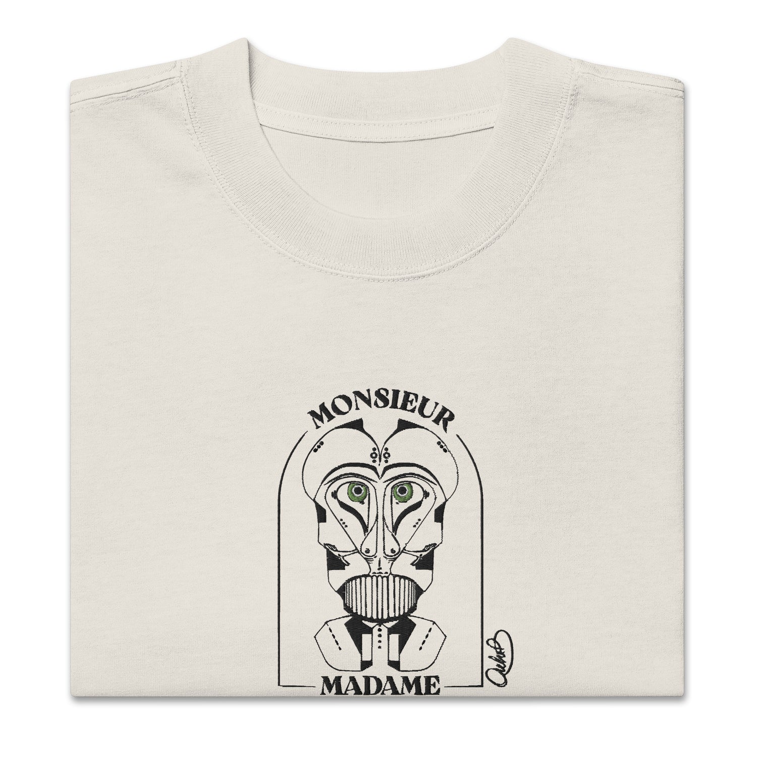 Monsieur Madame - T-shirt oversize délavé - Brodé