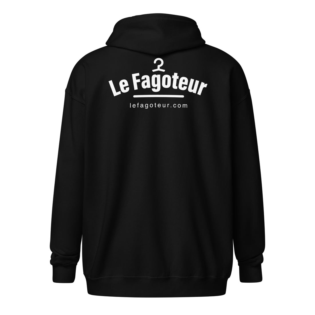 Le Fagoteur - Sweat à capuche épais unisexe zippé - Coeur et dos