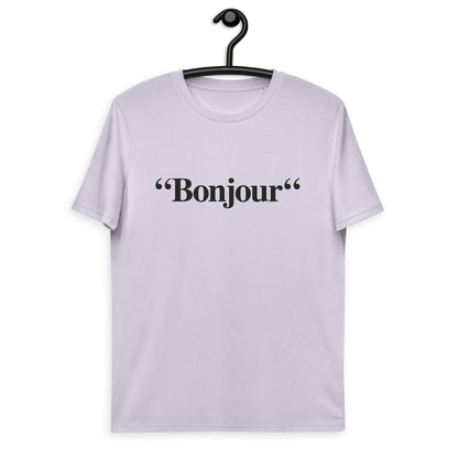 &quot;Bonjour&quot; - T-shirt unisexe en coton biologique