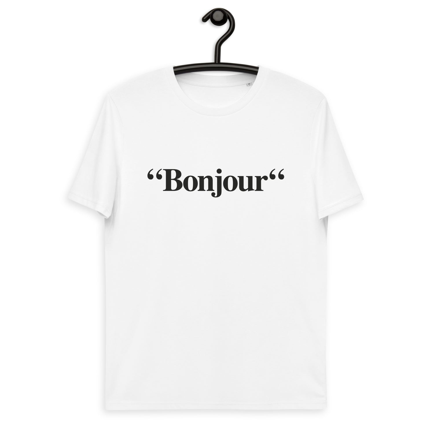 &quot;Bonjour&quot; - T-shirt unisexe en coton biologique