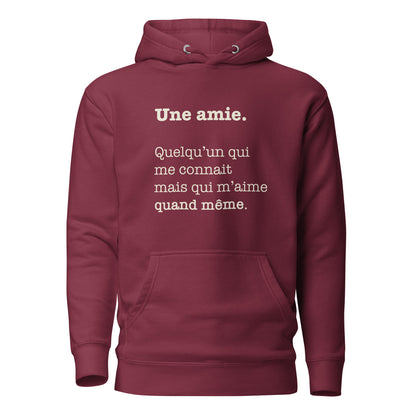 Amie - définition - Sweat à Capuche Unisexe