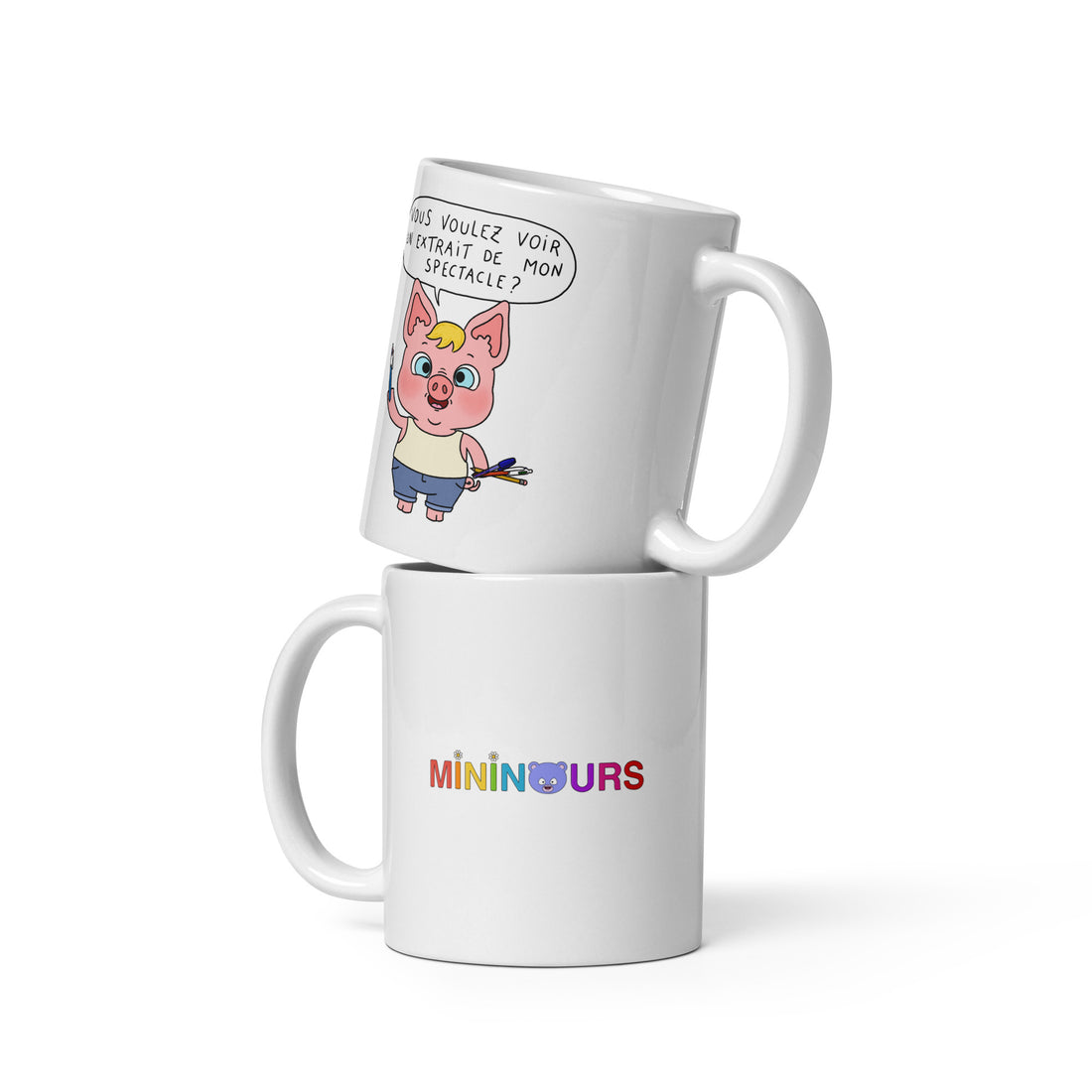 Cochonnet E3 - Mininours - Mug Blanc Brillant