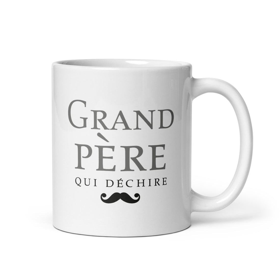 Grand-père qui déchire - Mug Blanc Brillant