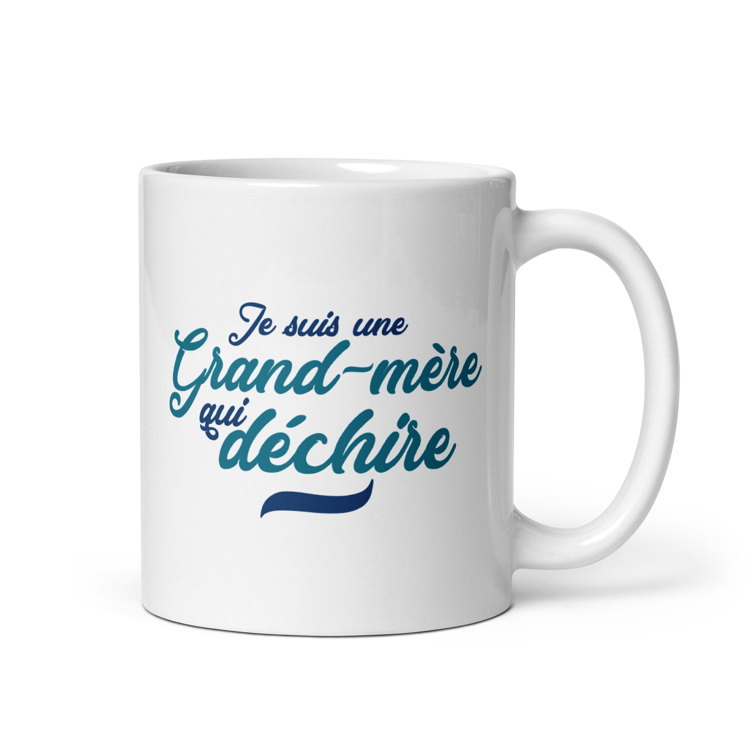 Grand-mère qui déchire - Mug Blanc Brillant