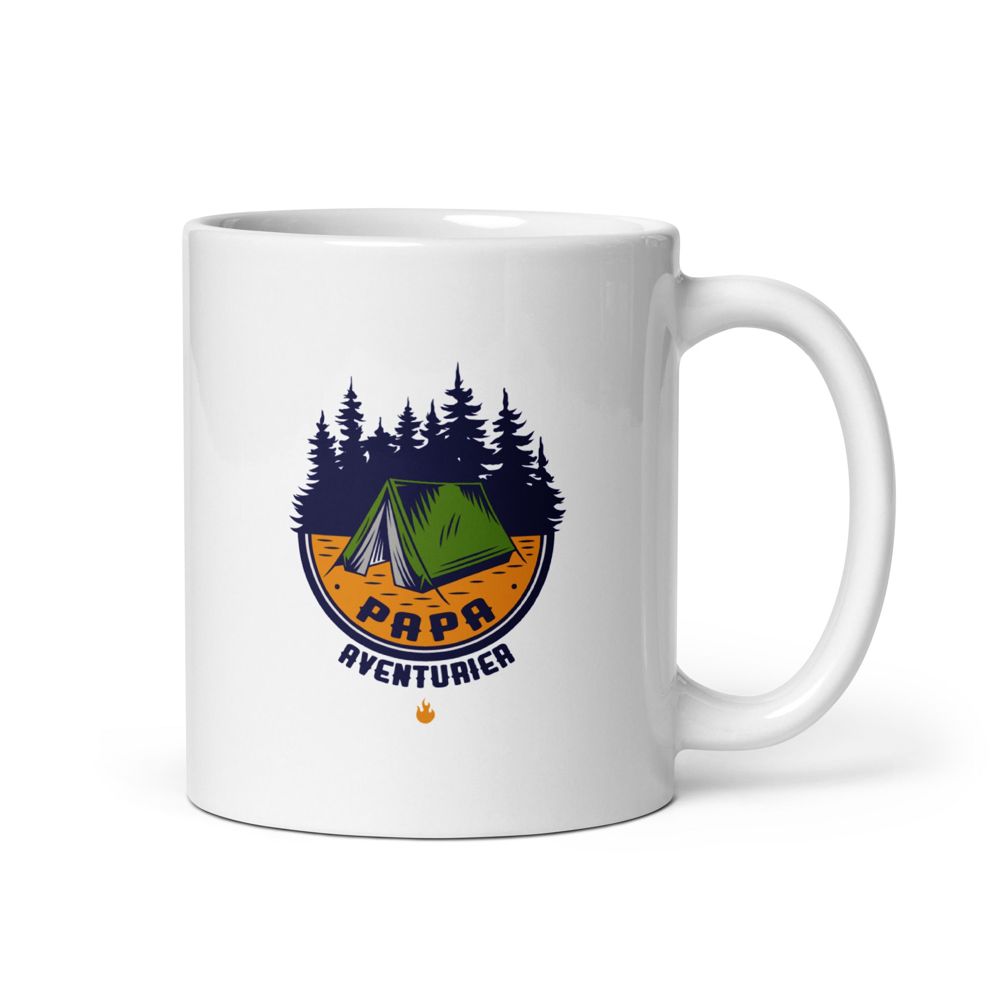 Papa aventurier - Mug Blanc Brillant