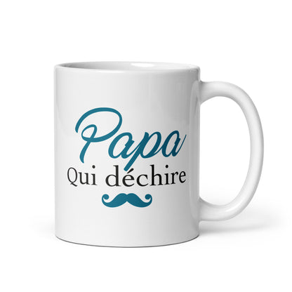 Papa qui déchire - Mug Blanc Brillant