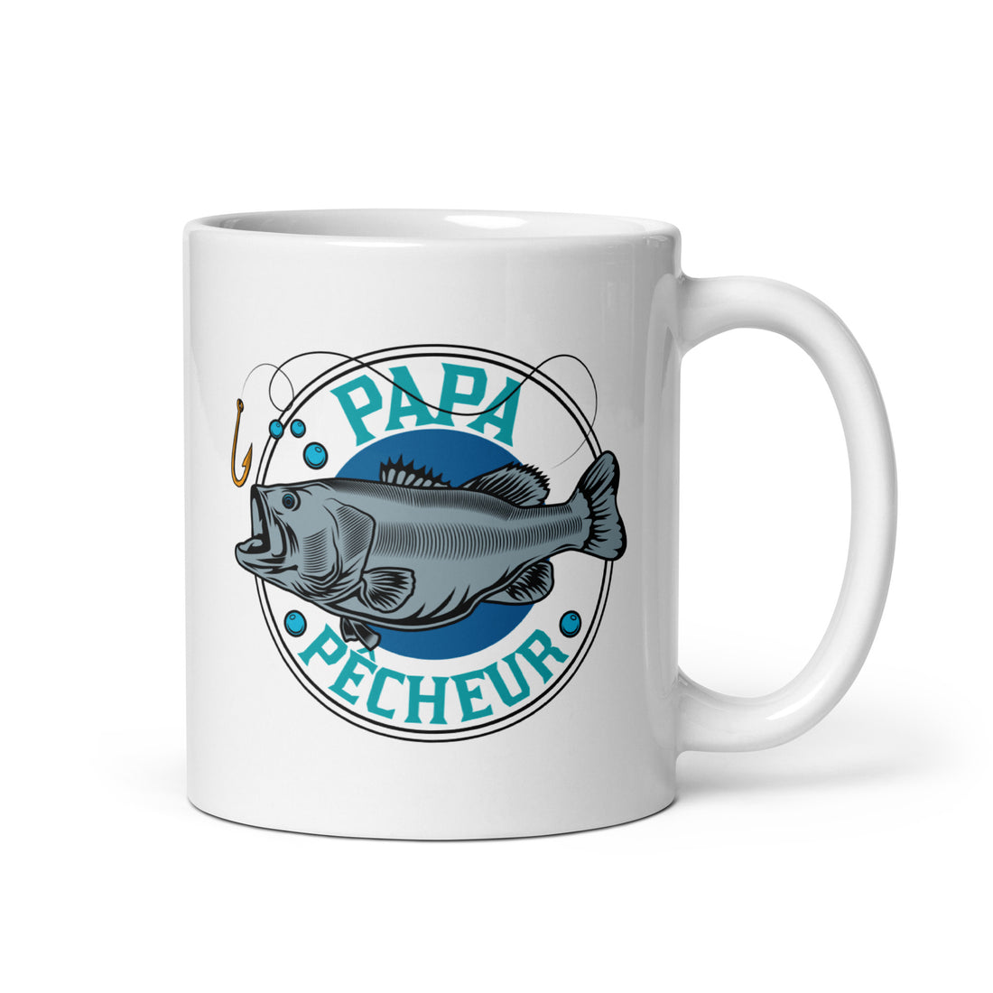 Papa-pêcheur - Mug Blanc Brillant