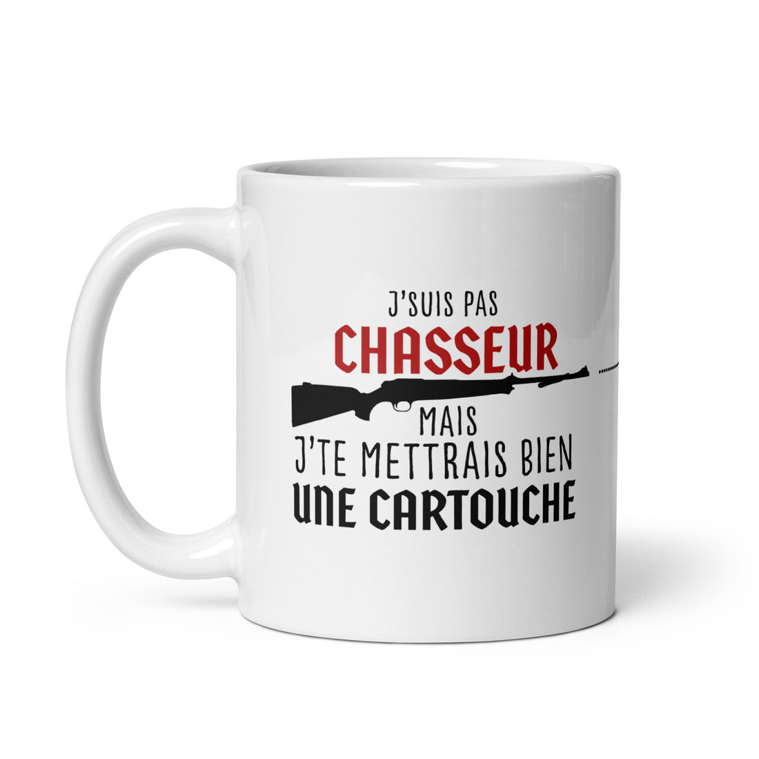 Je suis pas chasseur - Mug Blanc Brillant