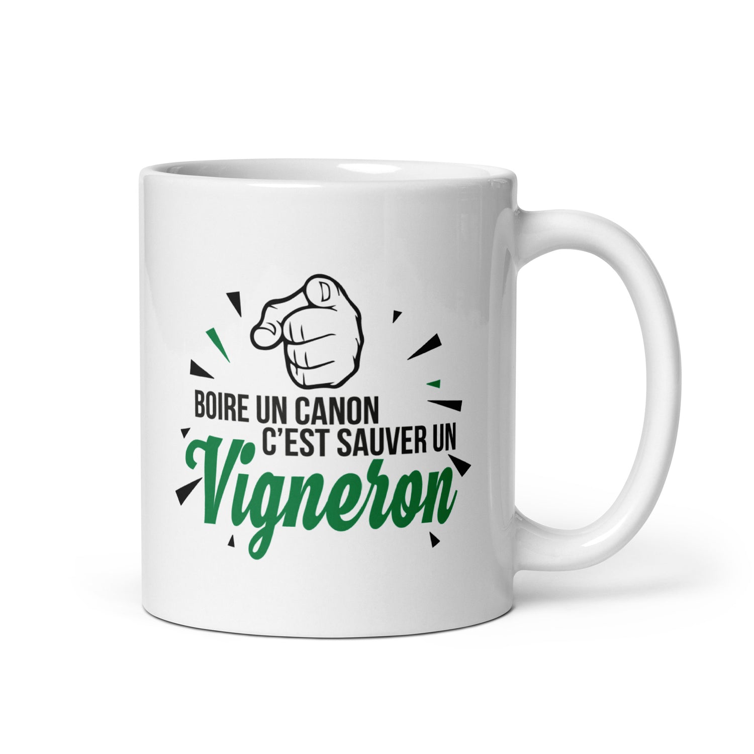 Boire un canon - Mug Blanc Brillant