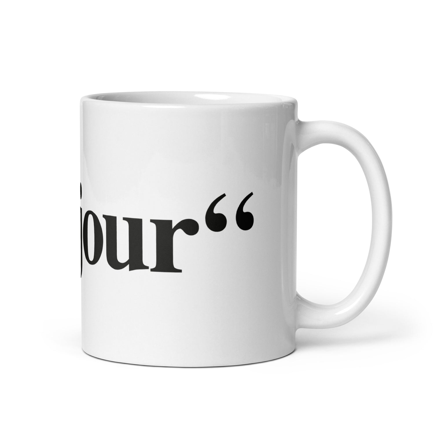 &quot;Bonjour&quot; - Mug Blanc Brillant