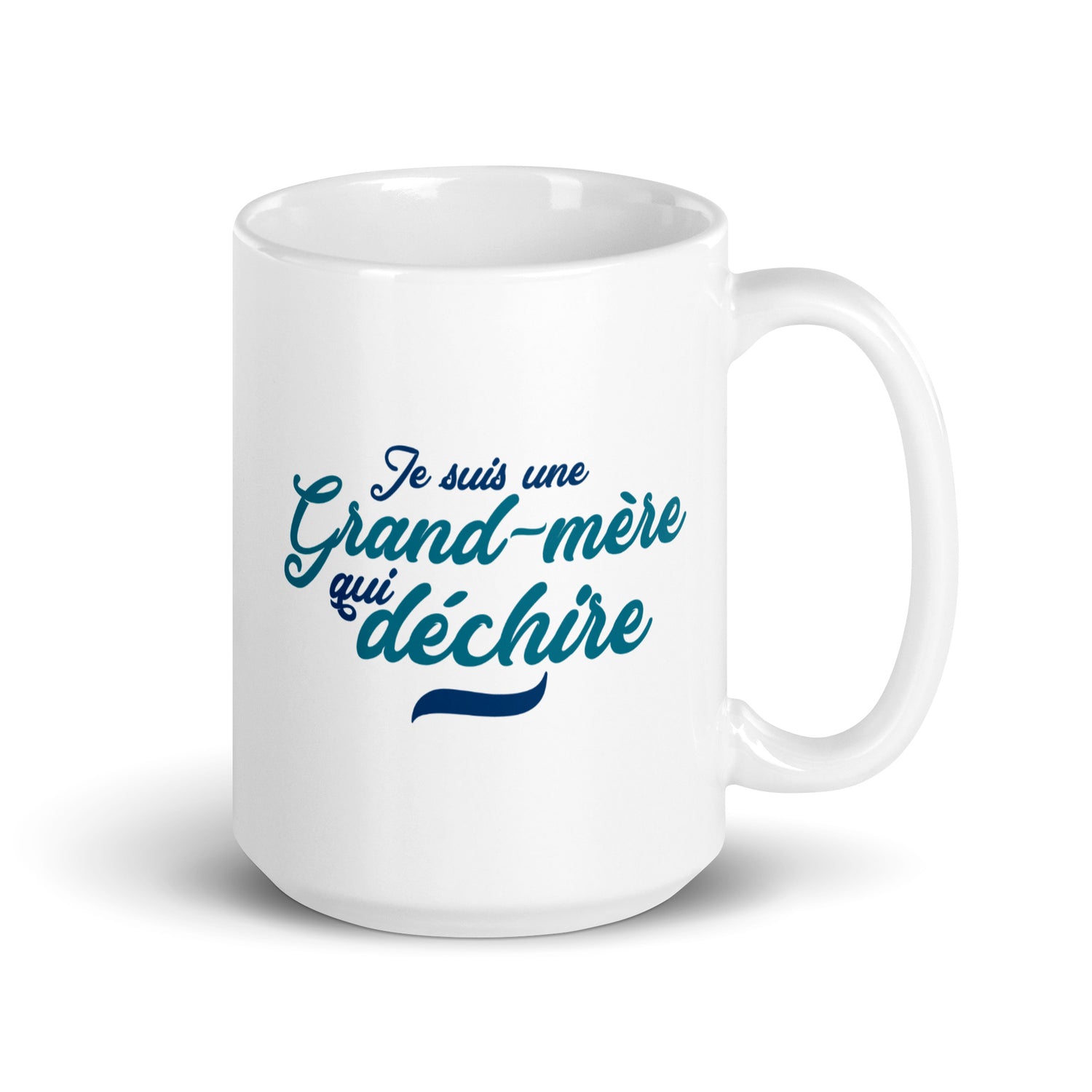 Grand-mère qui déchire - Mug Blanc Brillant