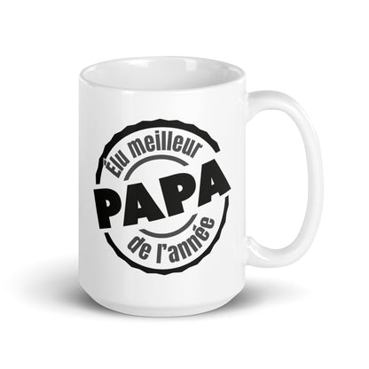 Elu-meilleur-papa - Mug Blanc Brillant