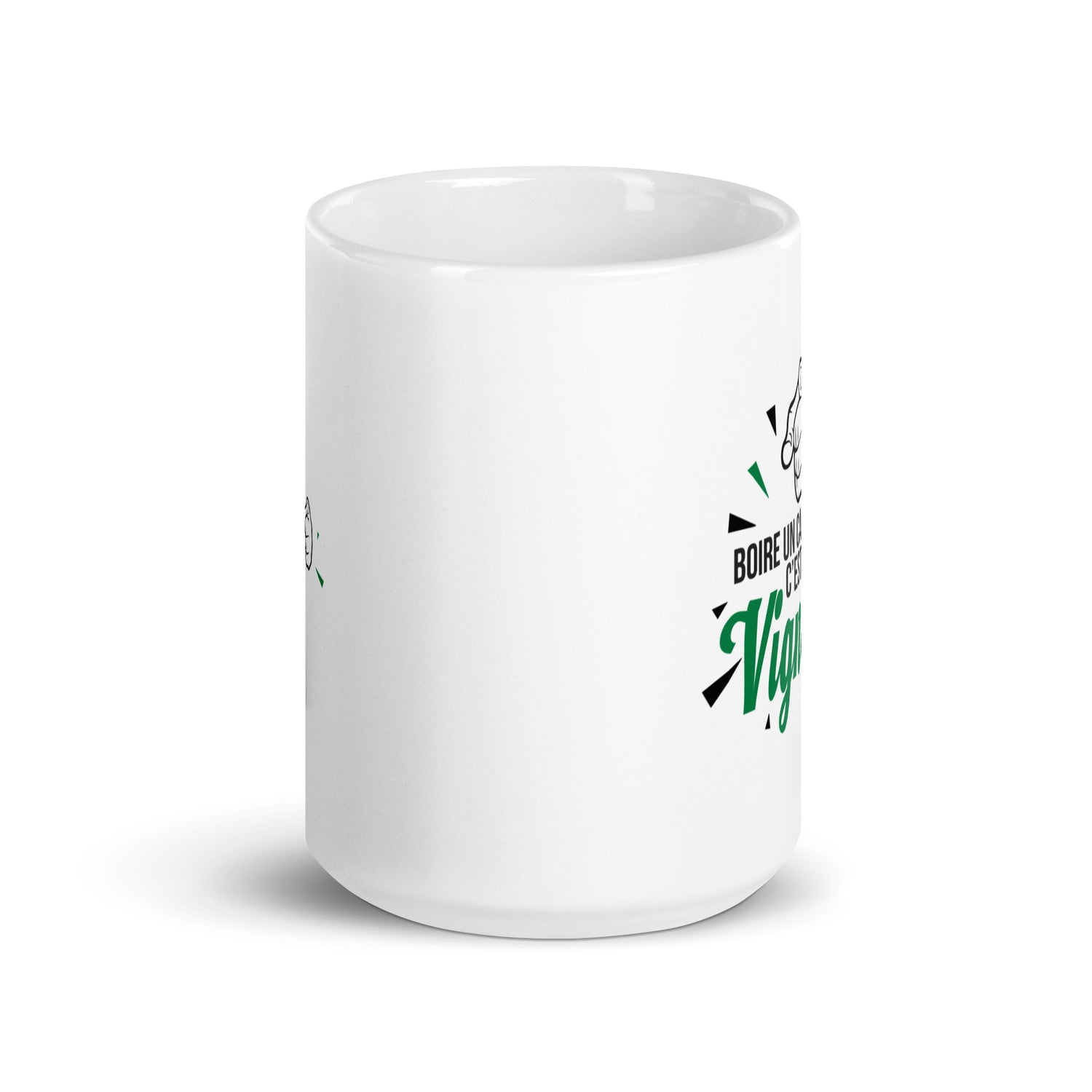 Boire un canon - Mug Blanc Brillant