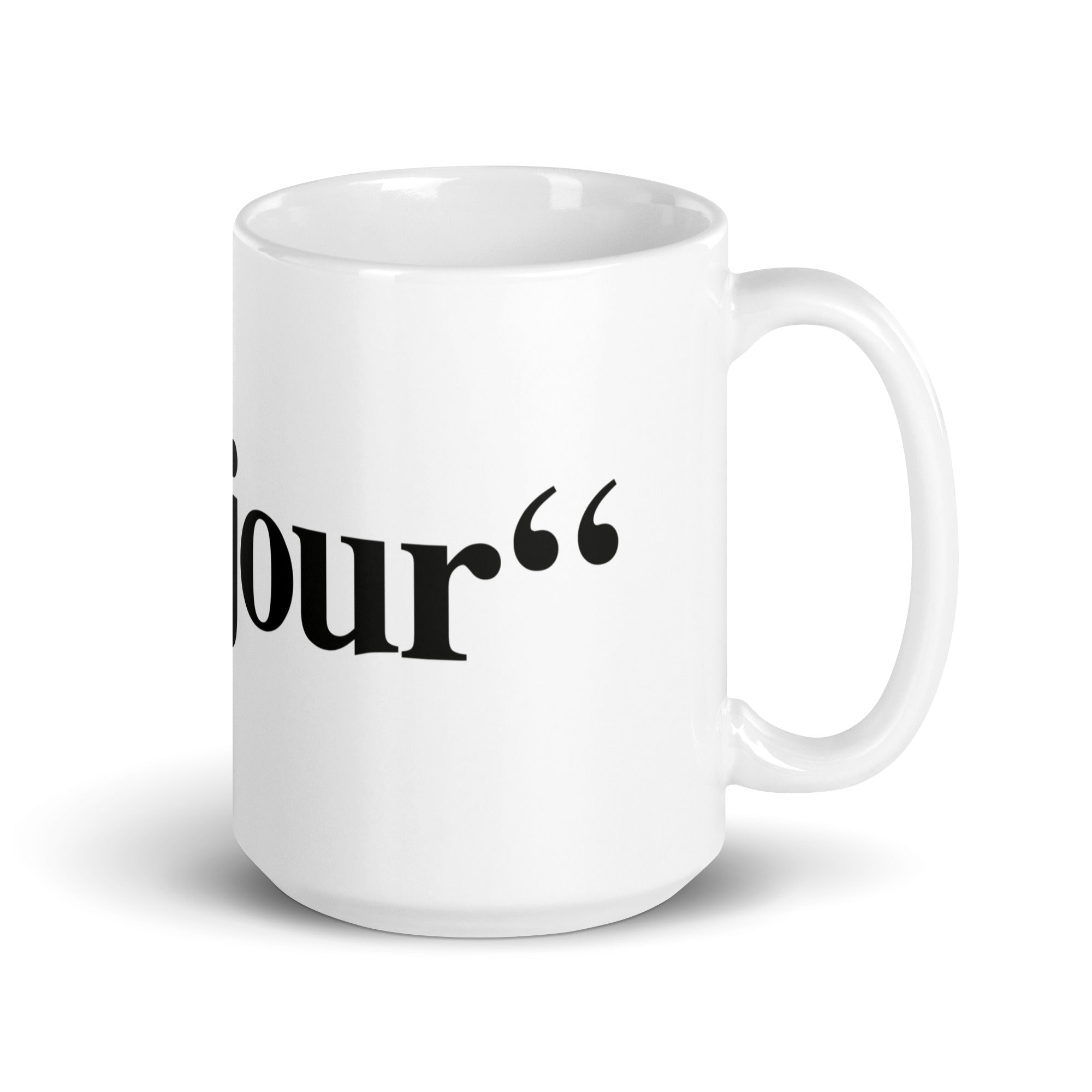 &quot;Bonjour&quot; - Mug Blanc Brillant