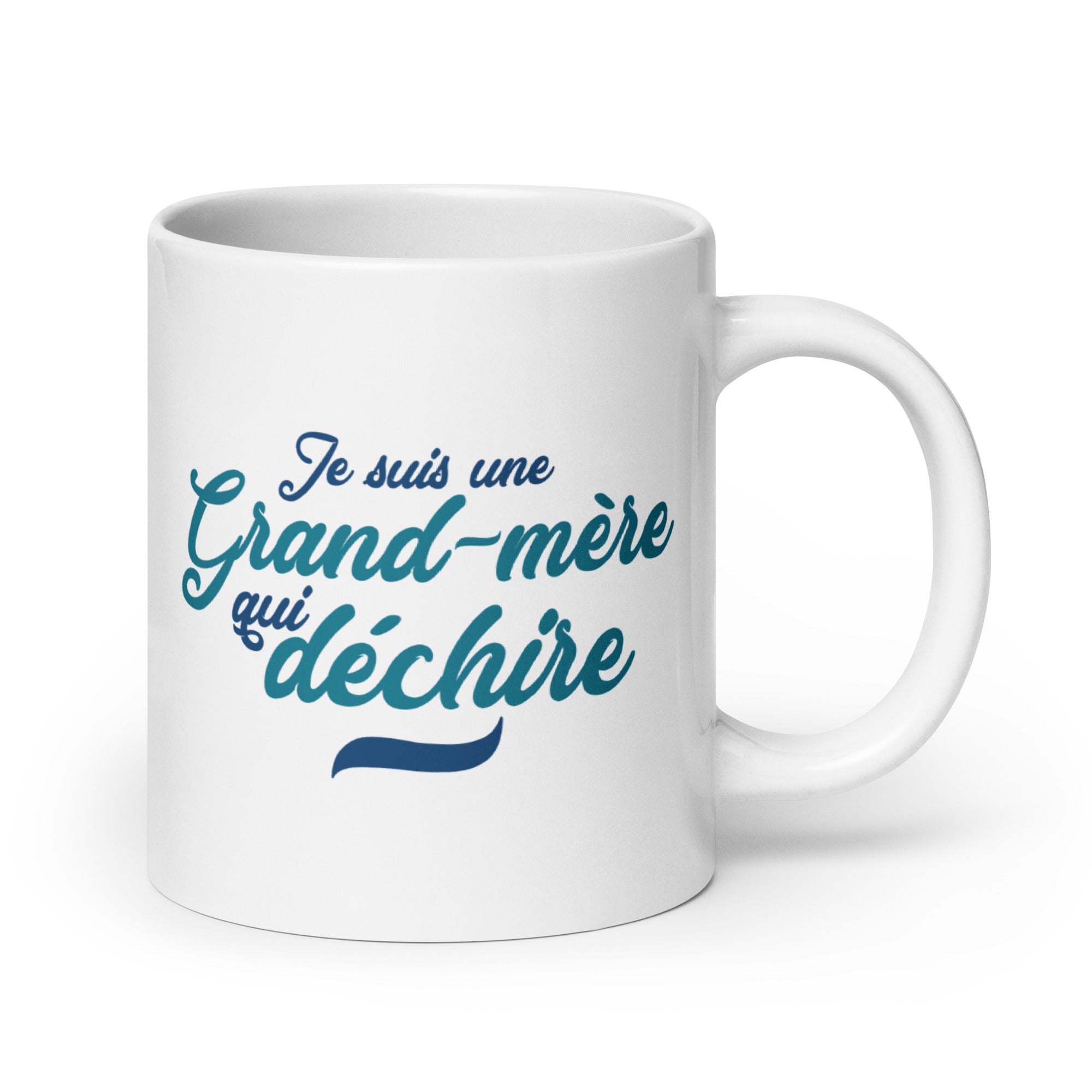 Grand-mère qui déchire - Mug Blanc Brillant