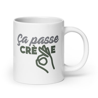 Ça passe crème - Mug Blanc Brillant