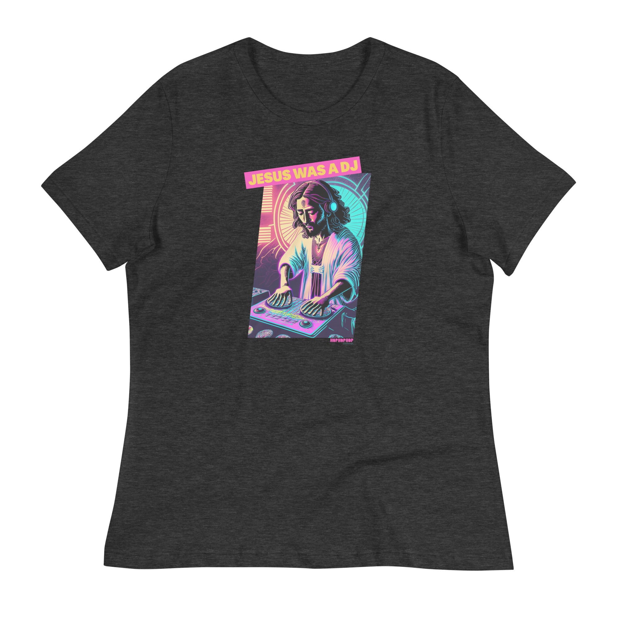 Hop Hop Hop - DVS - Jesus was a DJ - T-shirt Décontracté pour Femme