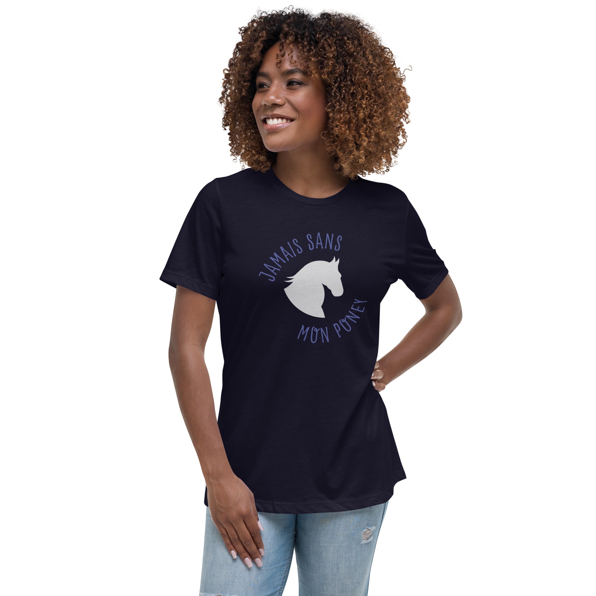 Jamais sans mon poney - T-shirt Décontracté pour Femme