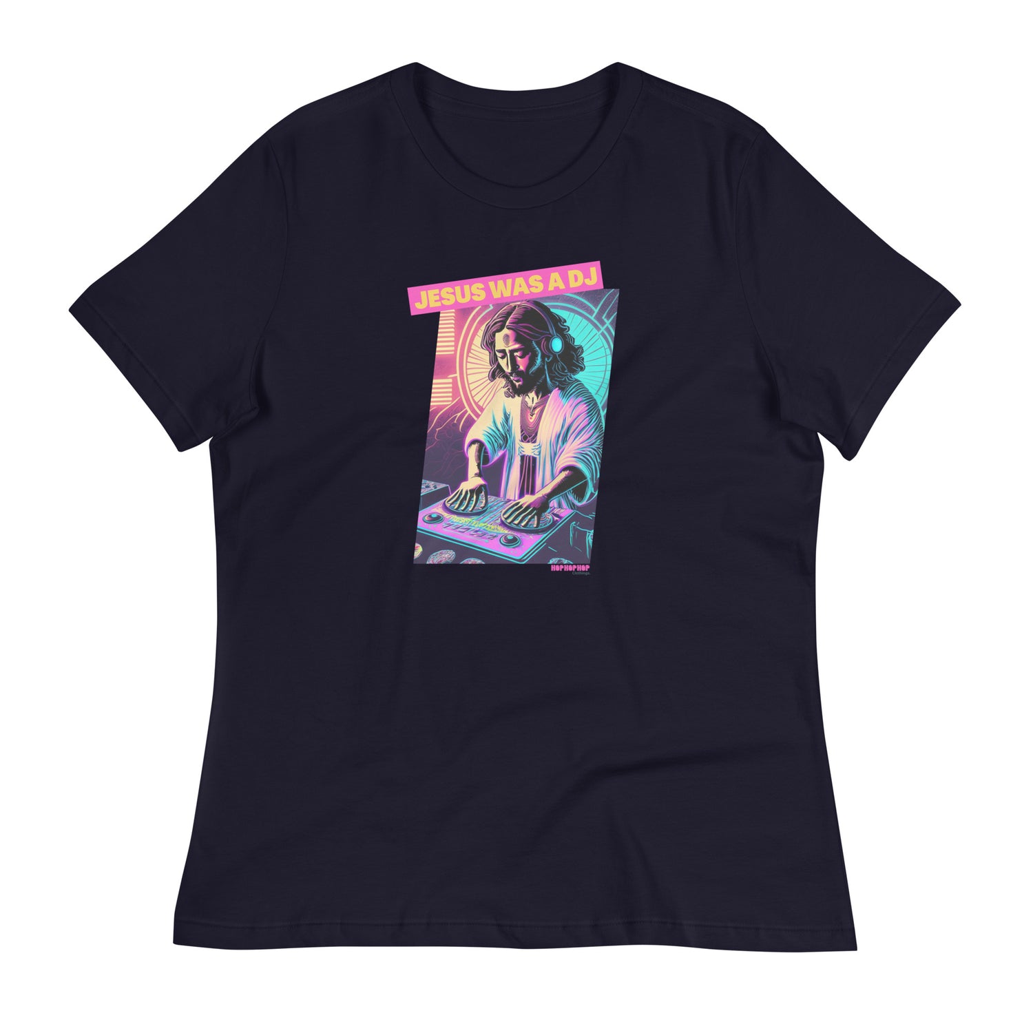 Hop Hop Hop - DVS - Jesus was a DJ - T-shirt Décontracté pour Femme