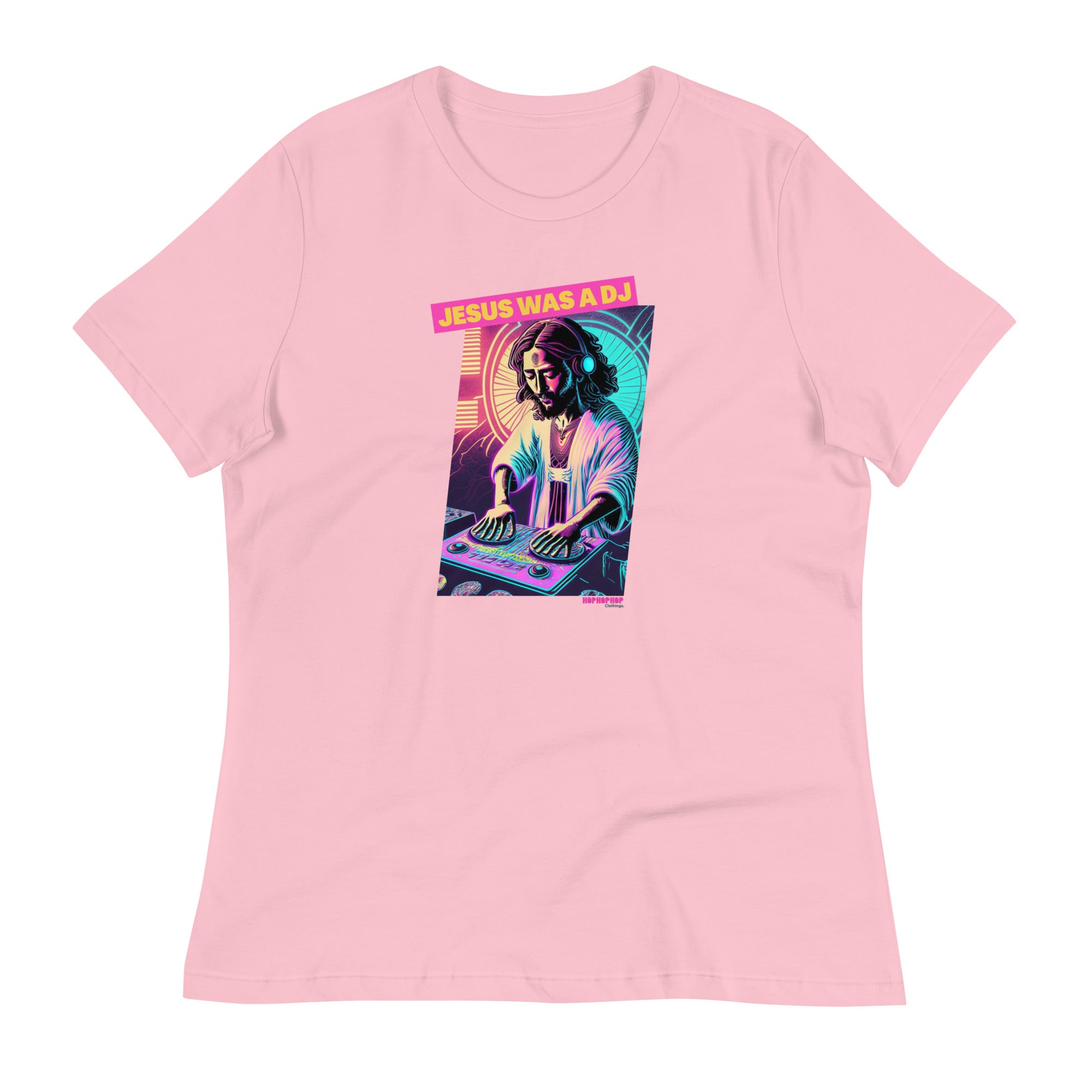 Hop Hop Hop - DVS - Jesus was a DJ - T-shirt Décontracté pour Femme